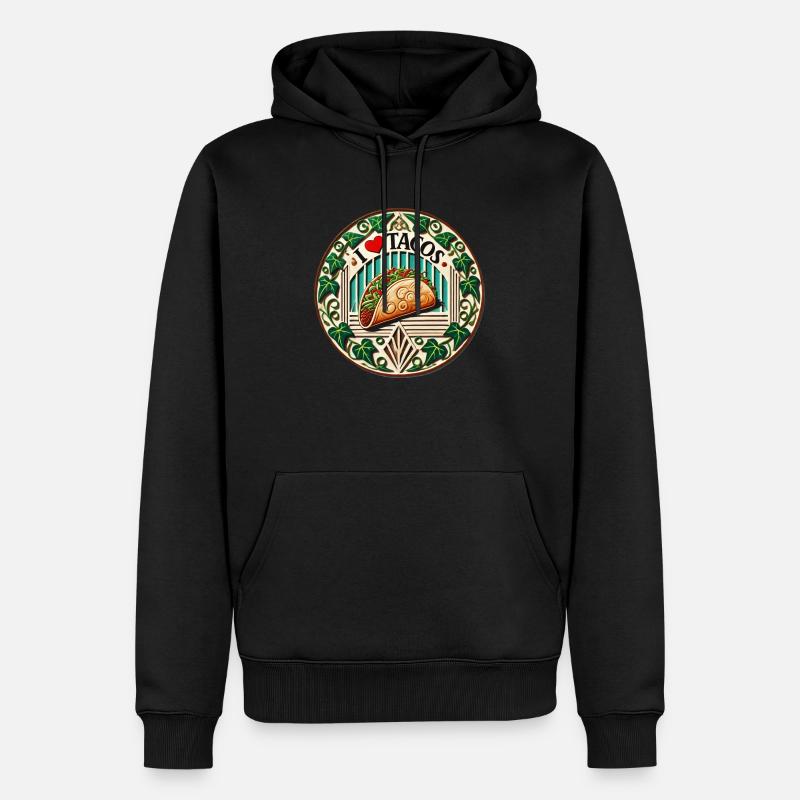 J’adore les tacos - Sweat à capuche Premium bio Homme - noir