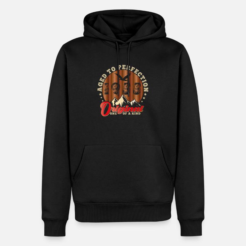 Anniversaire emblématique de 1955 - Sweat à capuche Premium bio Homme - noir
