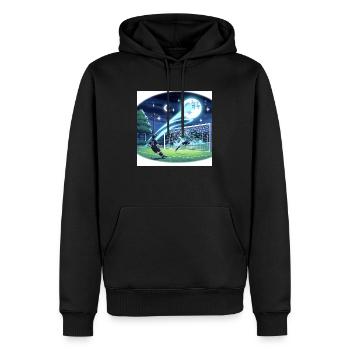 Fussball - Männer Premium Bio Hoodie - Schwarz - Vorne - Nico (187cm)