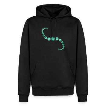 Beaucoup de jolies fleurs motif décoratif coloré belle - Sweat à capuche Premium bio Homme - noir - Devant - Nico (187cm)