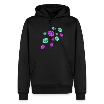 Beaucoup de jolies fleurs colorées motif décoratif belle - Sweat à capuche Premium bio Homme - noir - Devant - Nico (187cm)