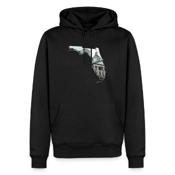 Florida State Capitol in Florida Landkarte - Männer Premium Bio Hoodie - Schwarz - Vorne - Nico (187cm)