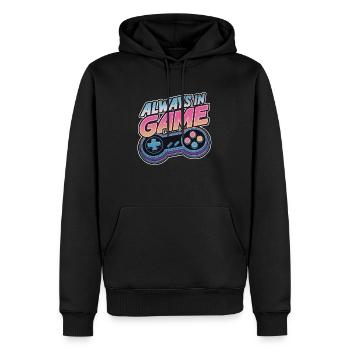 Immer im Spiel - Videospiel - Gamer - Männer Premium Bio Hoodie - Schwarz - Vorne - Nico (187cm)