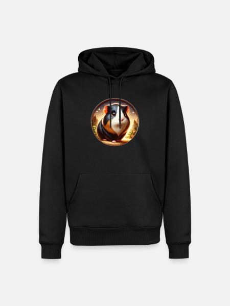 Guinea pig at night - Men’s Premium Organic Hoodie - black