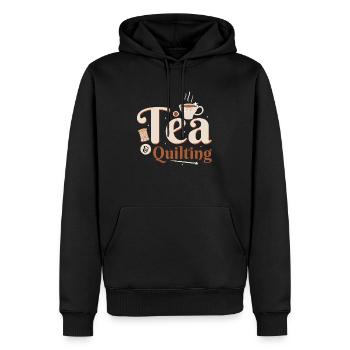 Tea & Quilting Quilter Sewing - Men’s Premium Organic Hoodie - black - Front - Nico (187cm)