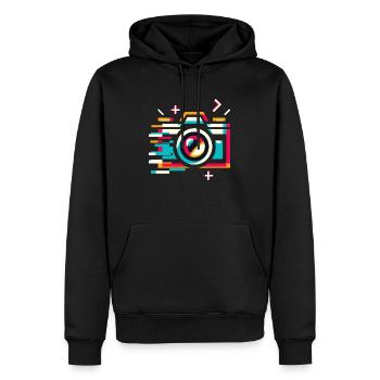 Pixel-Fragmentierungskamera - Vintage Photography A - Männer Premium Bio Hoodie - Schwarz - Vorne - Nico (187cm)