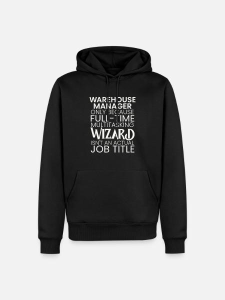 Warehouse Manager multitasking Wizard - Männer Premium Bio Hoodie - Schwarz
