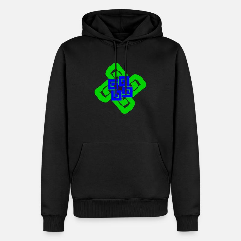 Spirales et entrelacs - Sweat à capuche Premium bio Homme - noir
