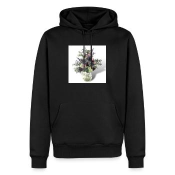 Nature morte à l’huile Bouquet Vase Fleur Vintage - Sweat à capuche Premium bio Homme - noir - Devant - Nico (187cm)