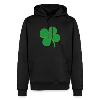 Irish Shamrock Symbol - Männer Premium Bio Hoodie - Schwarz - Vorne - Nico (187cm)