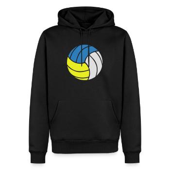 Volley-ball, volley-ball de plage - Sweat à capuche Premium bio Homme - noir - Devant - Nico (187cm)