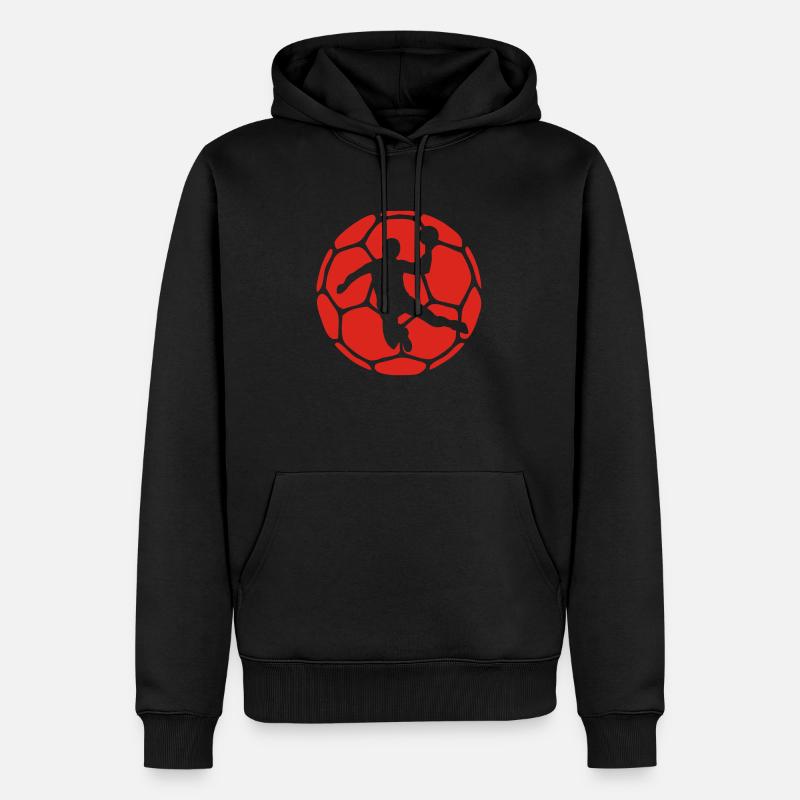 Handball - Sweat à capuche Premium bio Homme - noir