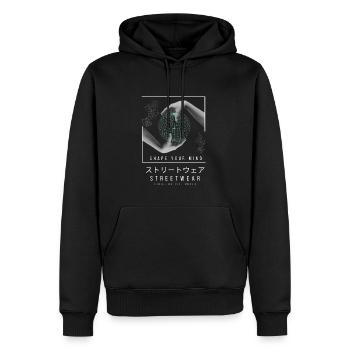 Gestalten Sie Ihren Geist selbst. Anregend - Männer Premium Bio Hoodie - Schwarz - Vorne - Nico (187cm)