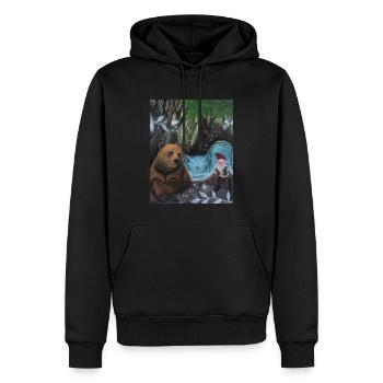 DS - Gnom - Sweat à capuche Premium bio Homme - noir - Devant - Nico (187cm)