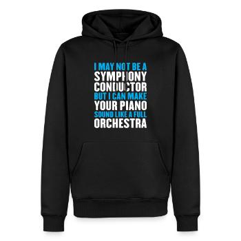Funny Piano Tuner Saying - Men’s Premium Organic Hoodie - black - Front - Nico (187cm)