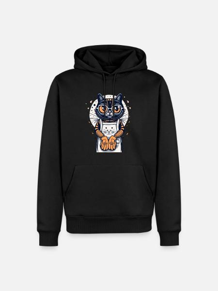 Backen - Männer Premium Bio Hoodie - Schwarz