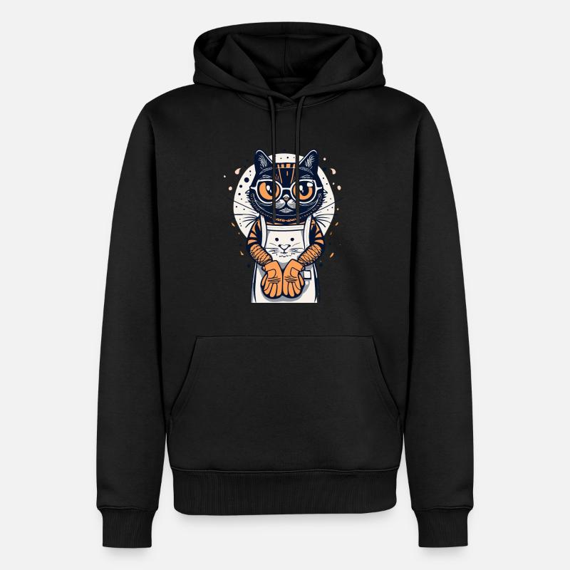 Backen - Männer Premium Bio Hoodie - Schwarz