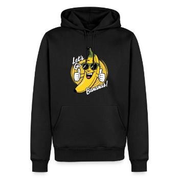 Lustige Let's Go Bananen Coole Banane - Männer Premium Bio Hoodie - Schwarz - Vorne - Nico (187cm)