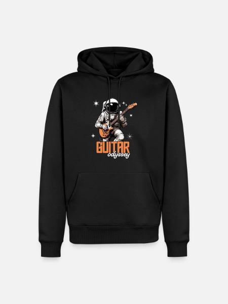Astronaut Gitarrist Gitarre Odyssey - Männer Premium Bio Hoodie - Schwarz