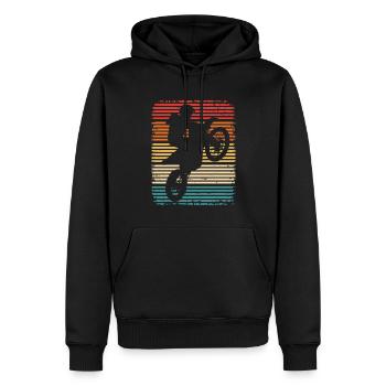 Dirt Bike Motocross Retro Enduro Supermoto - Männer Premium Bio Hoodie - Schwarz - Vorne - Nico (187cm)
