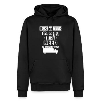 I don't need therapy, just my truck - Men’s Premium Organic Hoodie - black - Front - Nico (187cm)
