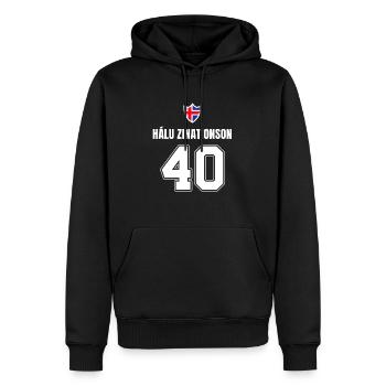 alcool Party Dictons Islandais Drôle de nom - Sweat à capuche Premium bio Homme - noir - Devant - Nico (187cm)