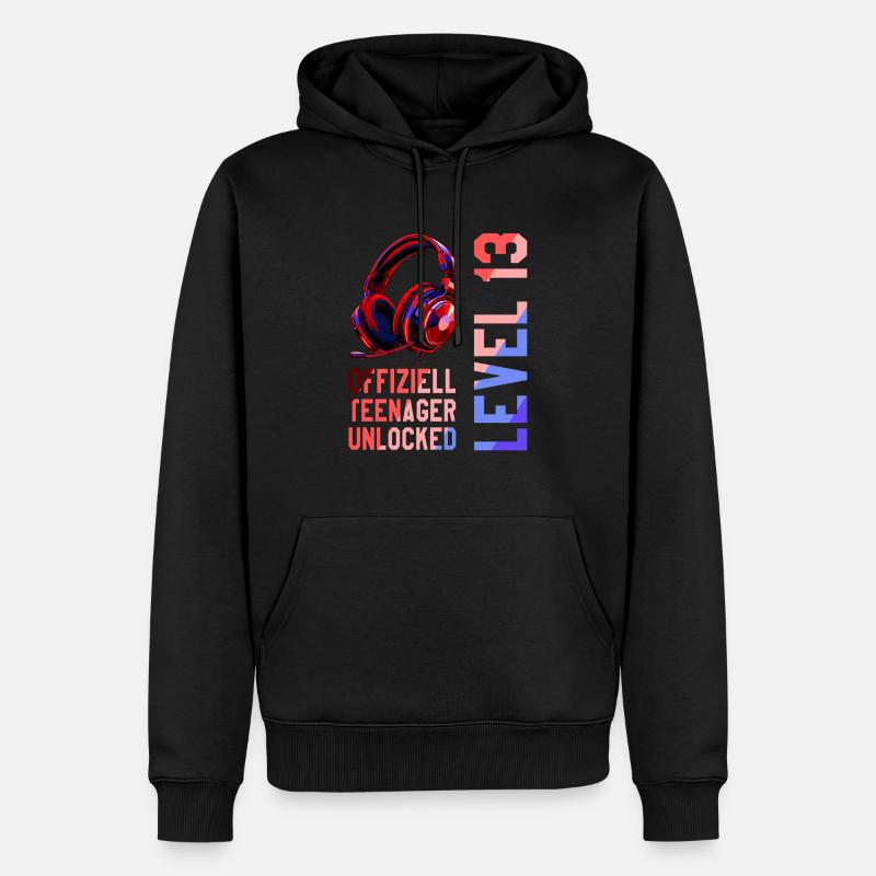Garçon de 13e anniversaire - Sweat à capuche Premium bio Homme - noir