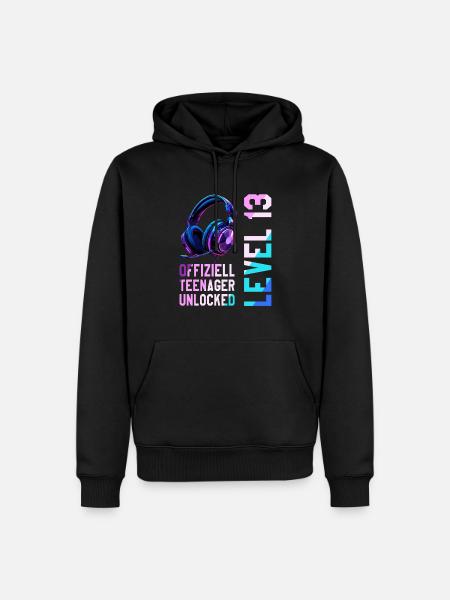 13th Birthday Boy - Men’s Premium Organic Hoodie - black