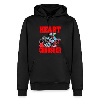Heart Crusher T-rex Auf Monstertruck Boys - Männer Premium Bio Hoodie - Schwarz - Vorne - Nico (187cm)