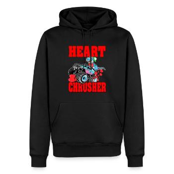 Heart Crusher T-rex Auf Monstertruck Boys - Männer Premium Bio Hoodie - Schwarz - Vorne - Nico (187cm)