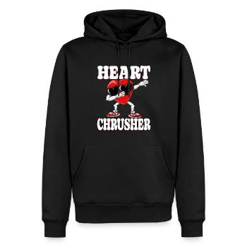 Dabbing Heart Crusher Funny Gentlemen Children Boys - Men’s Premium Organic Hoodie - black - Front - Nico (187cm)