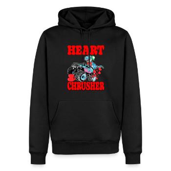Heart Crusher T-rex Auf Monstertruck Boys - Männer Premium Bio Hoodie - Schwarz - Vorne - Nico (187cm)