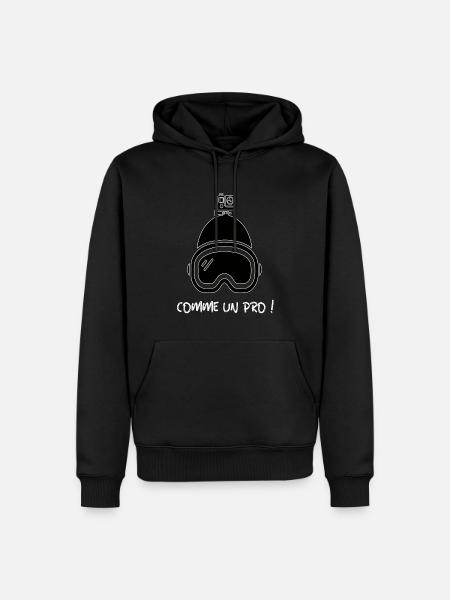 WIE EIN PROFI - Männer Premium Bio Hoodie - Schwarz
