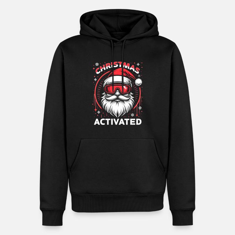 Mode Noël activé - Sweat à capuche Premium bio Homme - noir