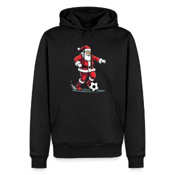 Footballeurs de Noël - Buteurs - Sweat à capuche Premium bio Homme - noir - Devant - Nico (187cm)
