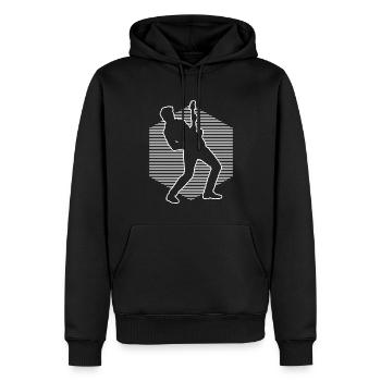 Guitare Homme Guitare Électrique Femmes Guitare Acoustique - Sweat à capuche Premium bio Homme - noir - Devant - Nico (187cm)