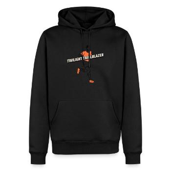 Trailblazer - Men’s Premium Organic Hoodie - black - Front - Nico (187cm)