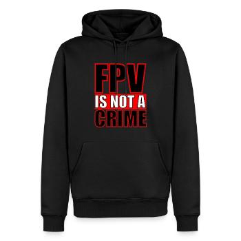 FPV is not a Crime Drone Pilot Style - Men’s Premium Organic Hoodie - black - Front - Nico (187cm)