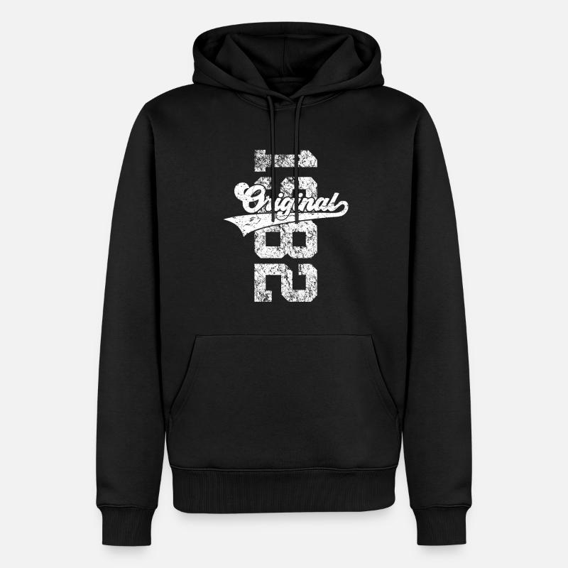 44. GEBURTSTAG ORIGINAL 1982 - Männer Premium Bio Hoodie - Schwarz