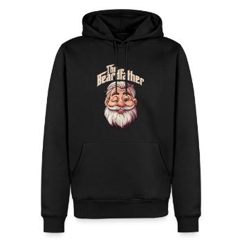 Le cadeau du père barbu pour les pères barbus - Sweat à capuche Premium bio Homme - noir - Devant - Nico (187cm)