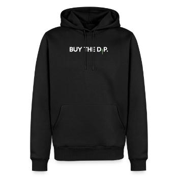 Buy the dip - Männer Premium Bio Hoodie - Schwarz - Vorne - Nico (187cm)