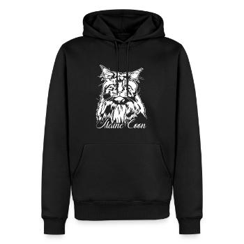 Maine Coon Katze Katzen Rassekatze Wilsigns - Männer Premium Bio Hoodie - Schwarz - Vorne - Nico (187cm)