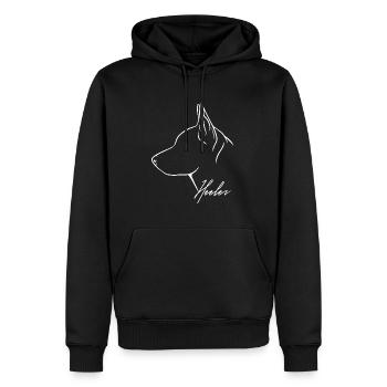 Profil de talonneur Bouvier Chien Chiens Chien Wilsigns - Sweat à capuche Premium bio Homme - noir - Devant - Nico (187cm)