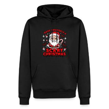 Lustiges "Have Yourself a Scary Christmas"-Design - Männer Premium Bio Hoodie - Schwarz - Vorne - Nico (187cm)