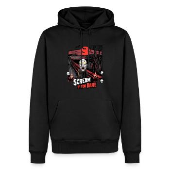 Scream If You Oser Horreur Artwork - Sweat à capuche Premium bio Homme - noir - Devant - Nico (187cm)