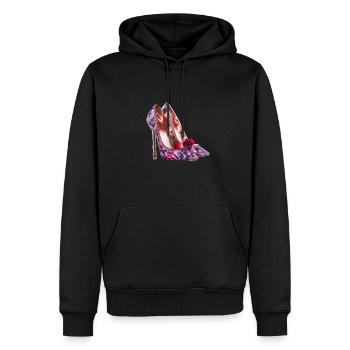 highheels,pailletten,rose,schuhe,glitzer,glamour - Männer Premium Bio Hoodie - Schwarz - Vorne - Nico (187cm)