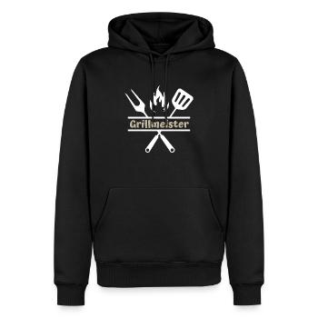 Grillemeister Grillen Meister Wurst Bier Geschenk - Männer Premium Bio Hoodie - Schwarz - Vorne - Nico (187cm)