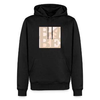 Babe WordPlay art original 1 - Sweat à capuche Premium bio Homme - noir - Devant - Nico (187cm)