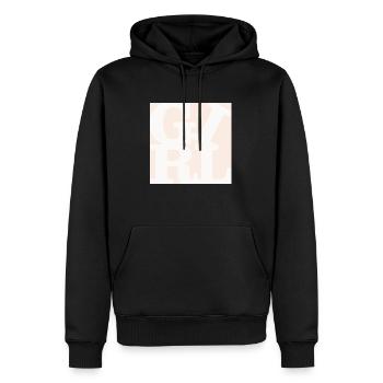 Girl WordPlay art original 1 - Sweat à capuche Premium bio Homme - noir - Devant - Nico (187cm)