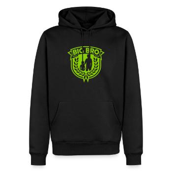 L’équipe Duo Brothers Banner - Sweat à capuche Premium bio Homme - noir - Devant - Nico (187cm)